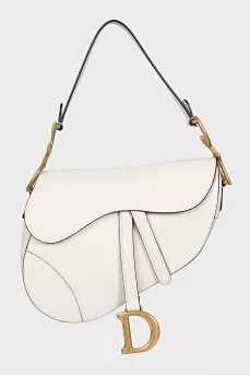 White leather Saddle bag