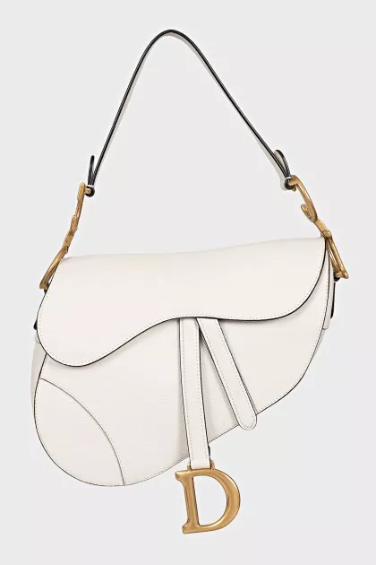 White leather Saddle bag