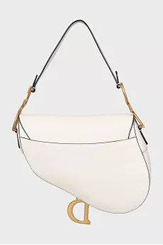 White leather Saddle bag