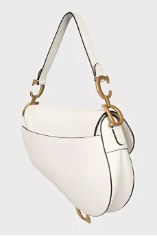 White leather Saddle bag