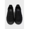 Men's sneakers made of black leather