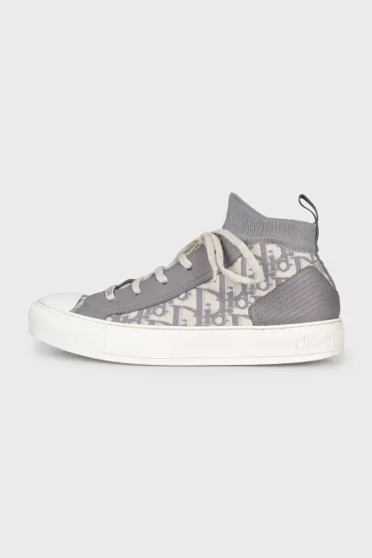 Gray textile Walk'n'Dior sneakers