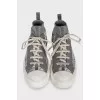 Gray textile Walk'n'Dior sneakers