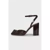 Patent leather slingbacks