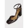 Patent leather slingbacks
