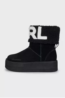 Suede Ugg boots with high soles