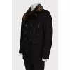 Men's coat with eco-fur