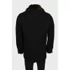 Men's coat with eco-fur