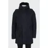 Men's parka with removable fur