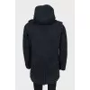 Men's parka with removable fur