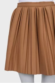 Brown pleated skirt