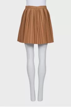 Brown pleated skirt