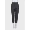 Cropped straight-leg trousers with ties