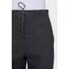 Cropped straight-leg trousers with ties