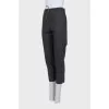 Cropped straight-leg trousers with ties