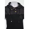 Straight dress with a hood