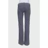 Corduroy jeans with eyelets