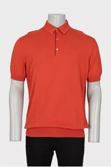 Men's button-down polo shirt