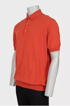 Men's button-down polo shirt