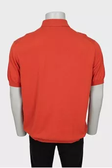 Men's button-down polo shirt