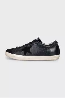 Black Super-Star leather sneakers