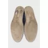 Light blue suede loafers
