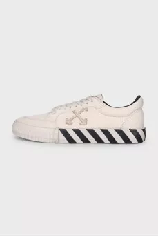 Men's textile sneakers with a brand logo
