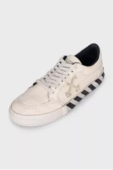 Men's textile sneakers with a brand logo