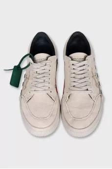 Men's textile sneakers with a brand logo