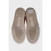 Men's textile sneakers with a brand logo