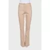 Beige straight jeans with tag