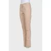 Beige straight jeans with tag