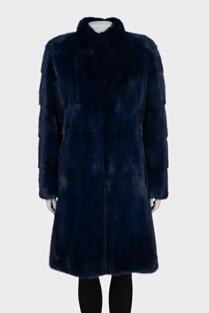 Mink coat on hooks