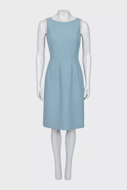 Fitted dress with crystal embellishment