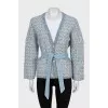 Blue button-down cardigan