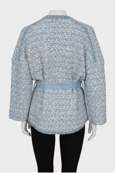 Blue button-down cardigan