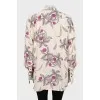 Loose blouse with floral print