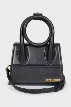Black leather mini bag