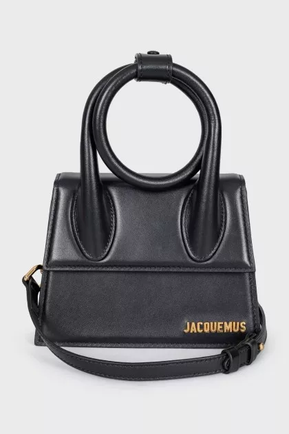 Black leather mini bag