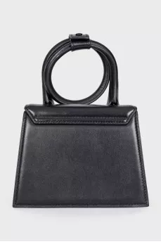 Black leather mini bag