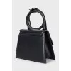 Black leather mini bag