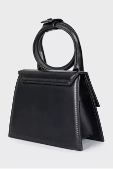 Black leather mini bag