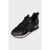 Run Away canvas and suede sneakers