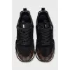 Run Away canvas and suede sneakers