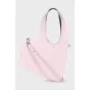 Heart-shaped leather bag