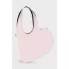Heart-shaped leather bag