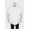 Men's white printed t-shirt