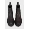 Brown leather Chelsea boots