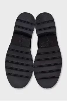 Black leather boots