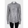 Silver blouse with sequins